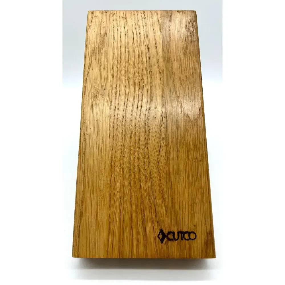 Cutco 5 Slot Oak Wood Knife Block Storage Space Saver Stand Or Hanging GUC - Picture 4 of 9